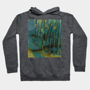 Golden-blue abstract Hoodie